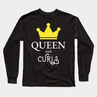 QUEEN WITH CURLS Long Sleeve T-Shirt